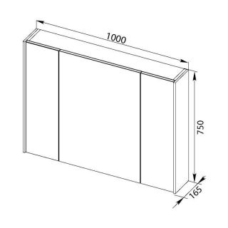 Зеркало-шкаф Aquanet Латина 100 белый